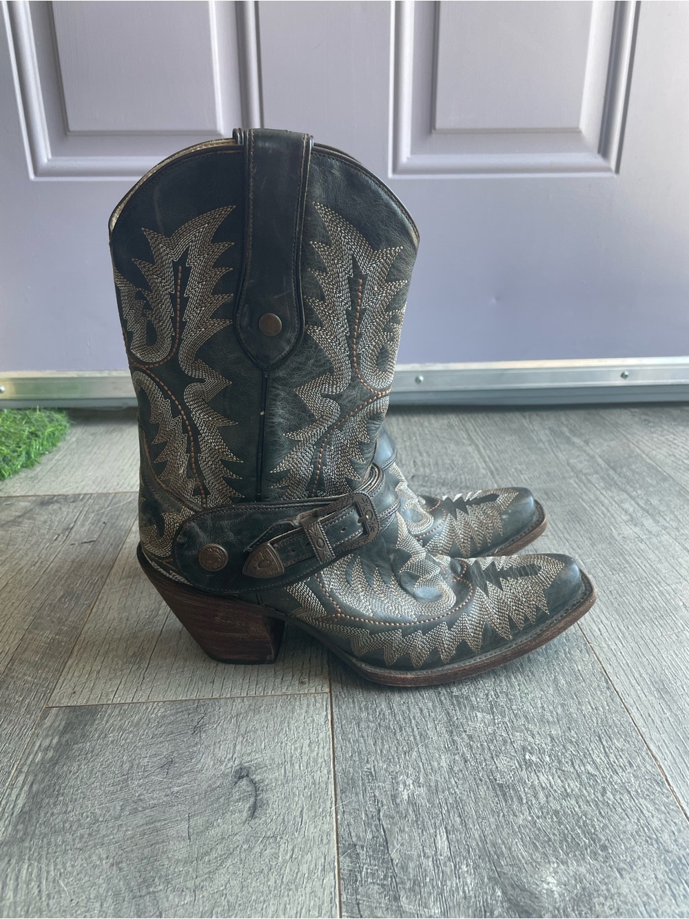 Black corral western boots